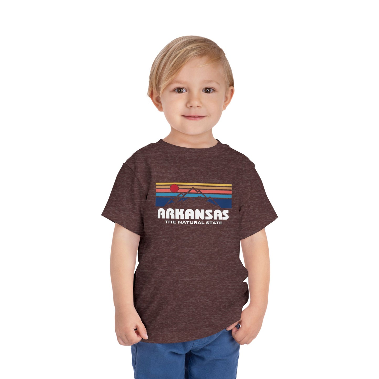 Arkansas Retro Mountain Range - Kids Toddler Short Sleeve Tee