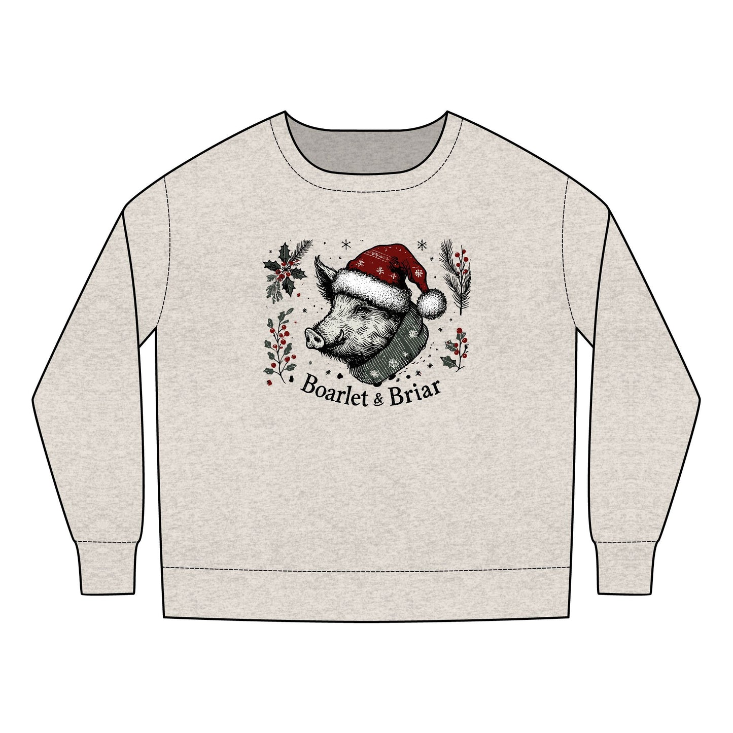 Christmas Pig Toddler Sweatshirt - Boarlet & Briar Design