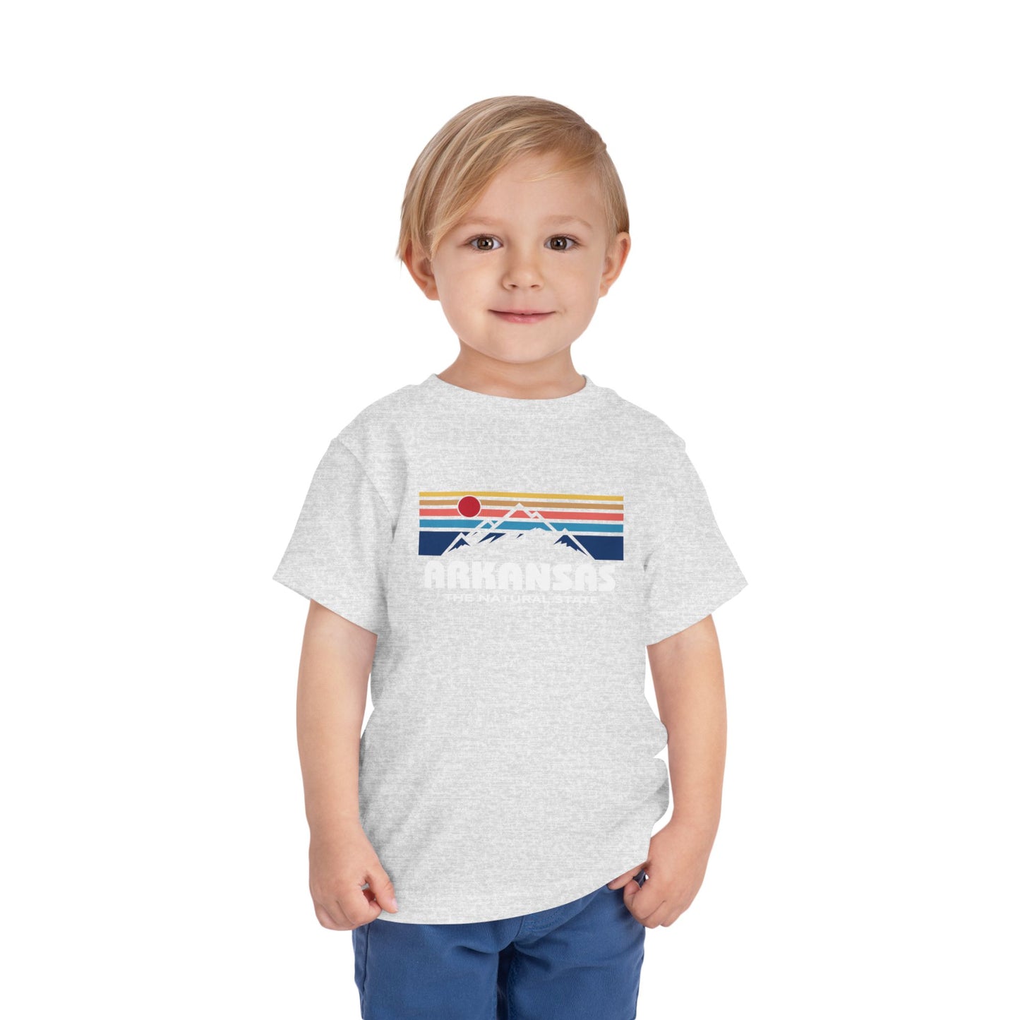 Arkansas Retro Mountain Range - Kids Toddler Short Sleeve Tee