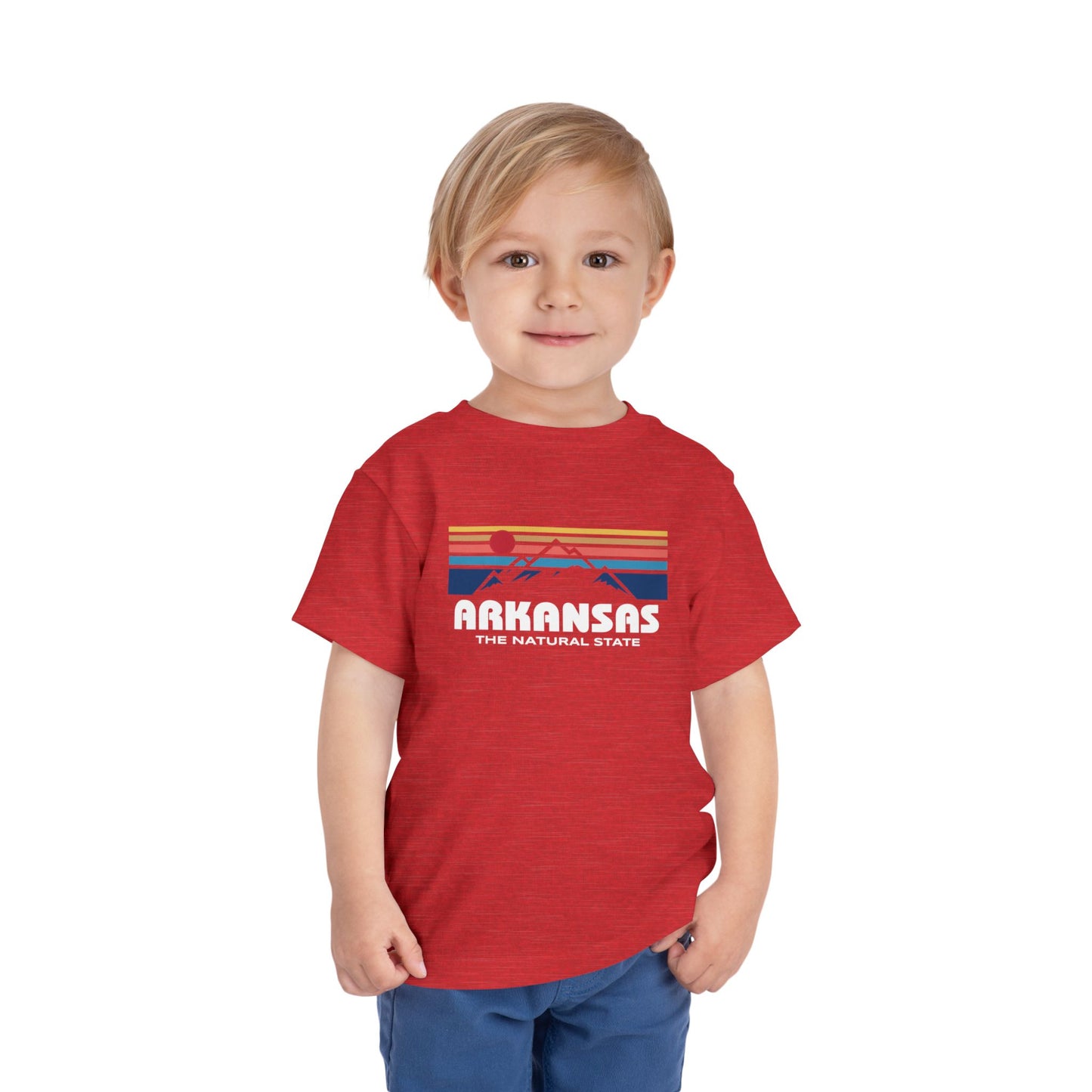 Arkansas Retro Mountain Range - Kids Toddler Short Sleeve Tee