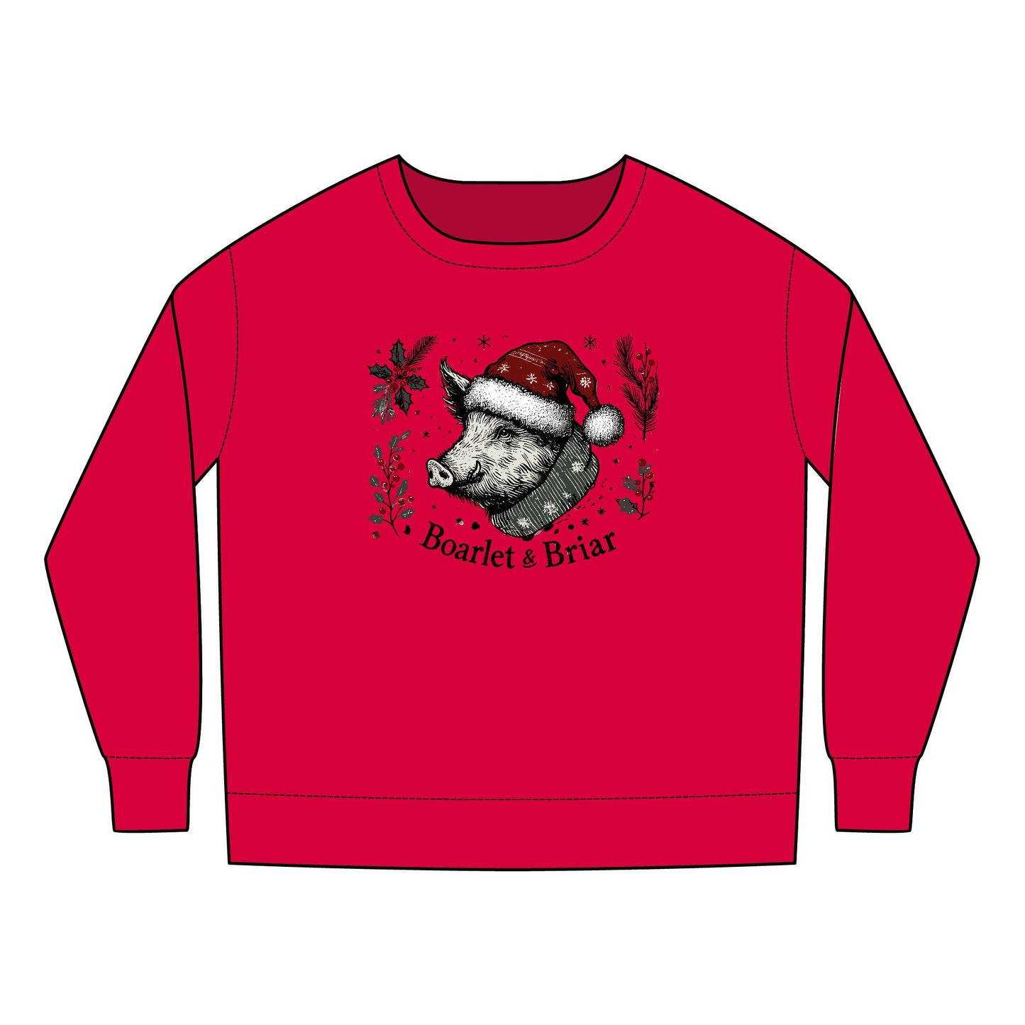 Christmas Pig Toddler Sweatshirt - Boarlet & Briar Design