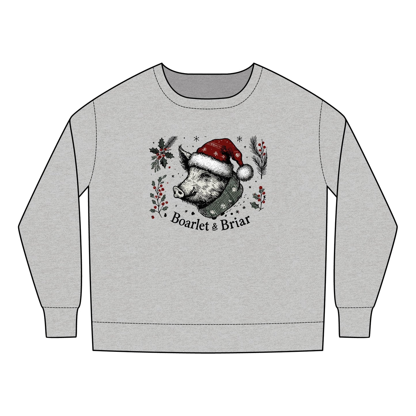 Christmas Pig Toddler Sweatshirt - Boarlet & Briar Design