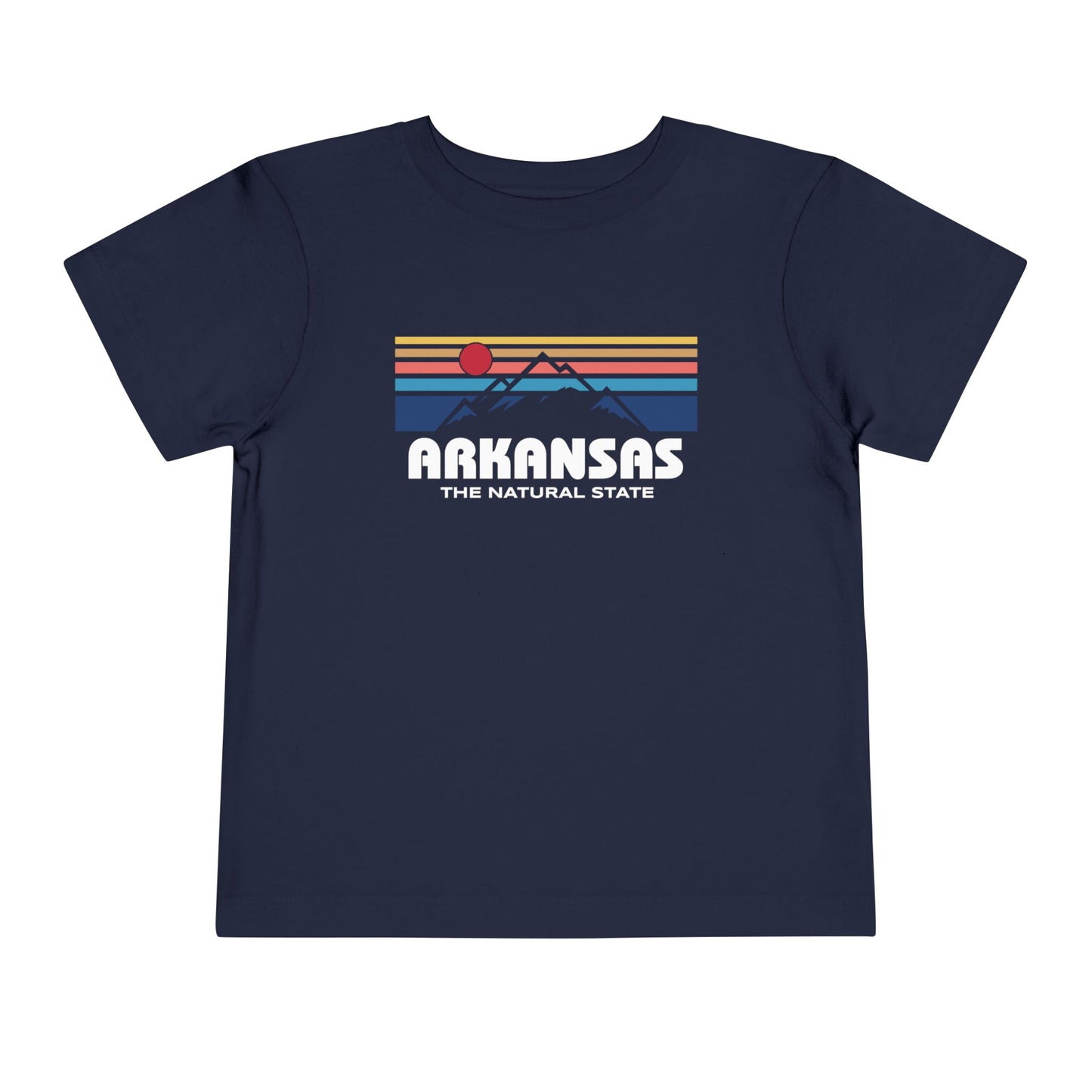 Arkansas Retro Mountain Range - Kids Toddler Short Sleeve Tee