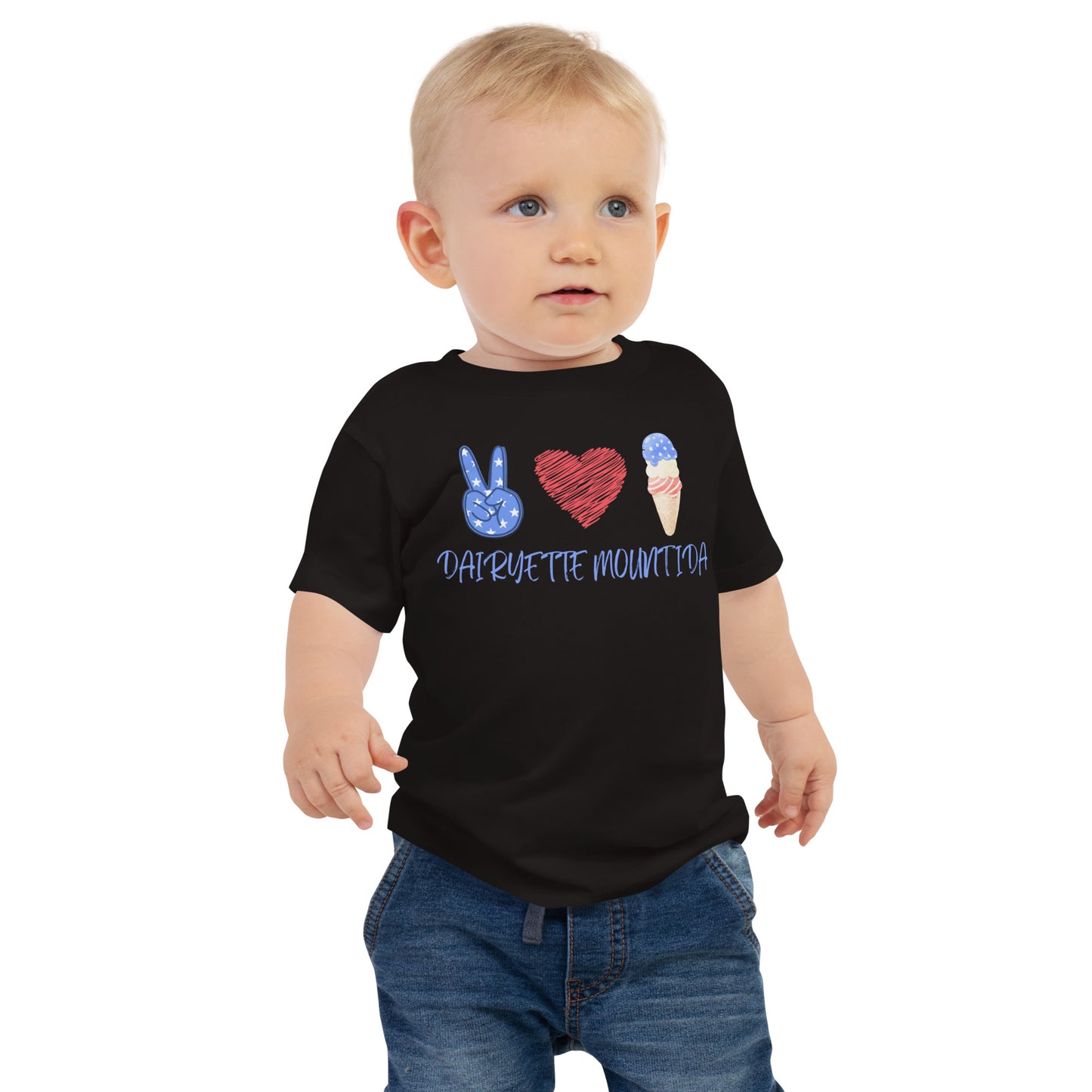 Dairyette Baby T-shirt Peace, Love & Ice Cream