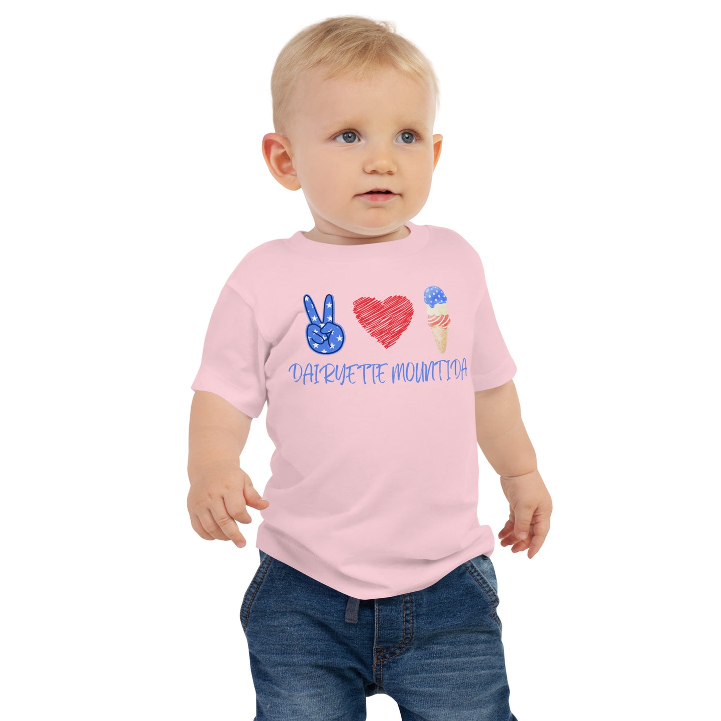 Dairyette Baby T-shirt Peace, Love & Ice Cream