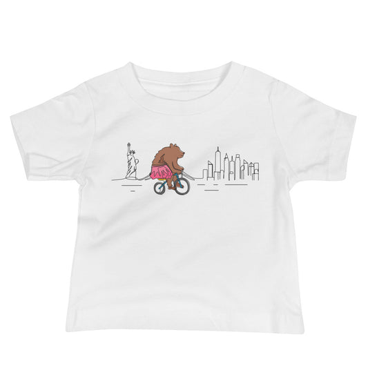 Bear Riding Bike in the City