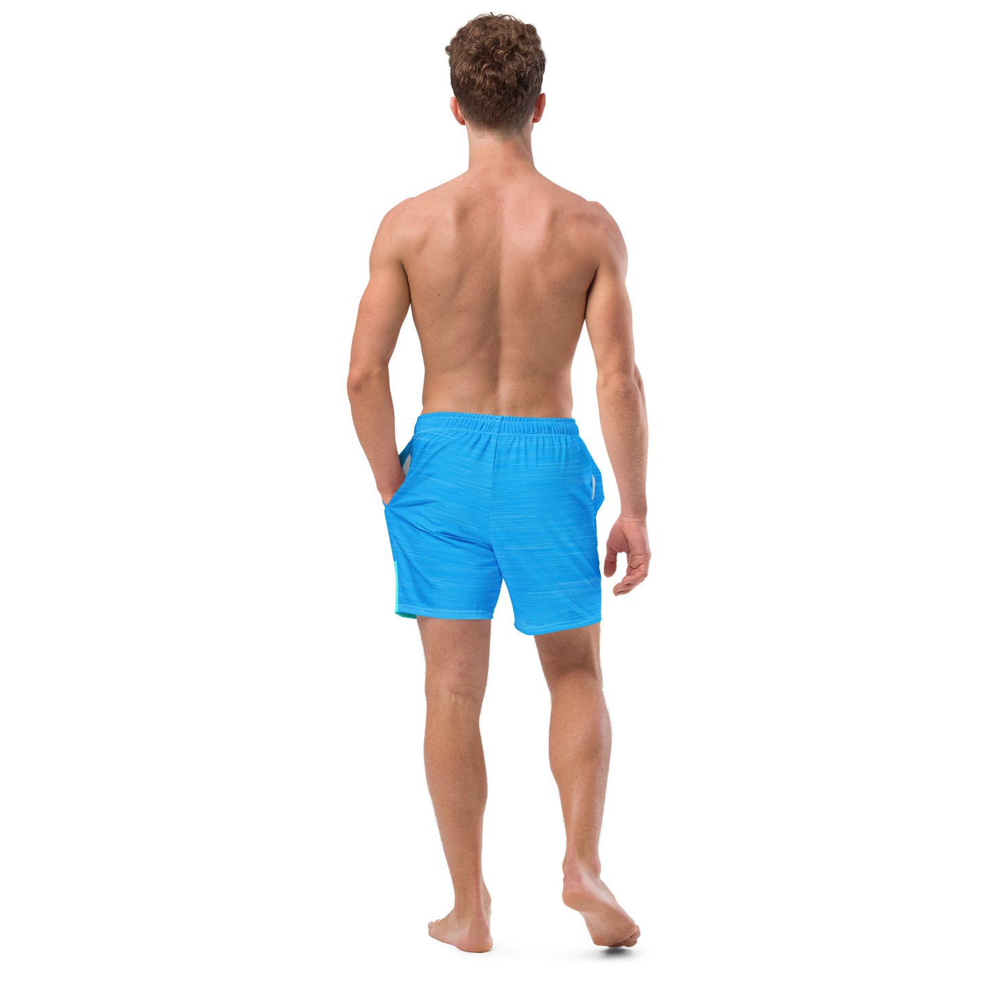 Blue Swimming Trunks Color Block