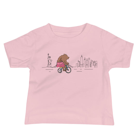 Bear Riding Bike in the City