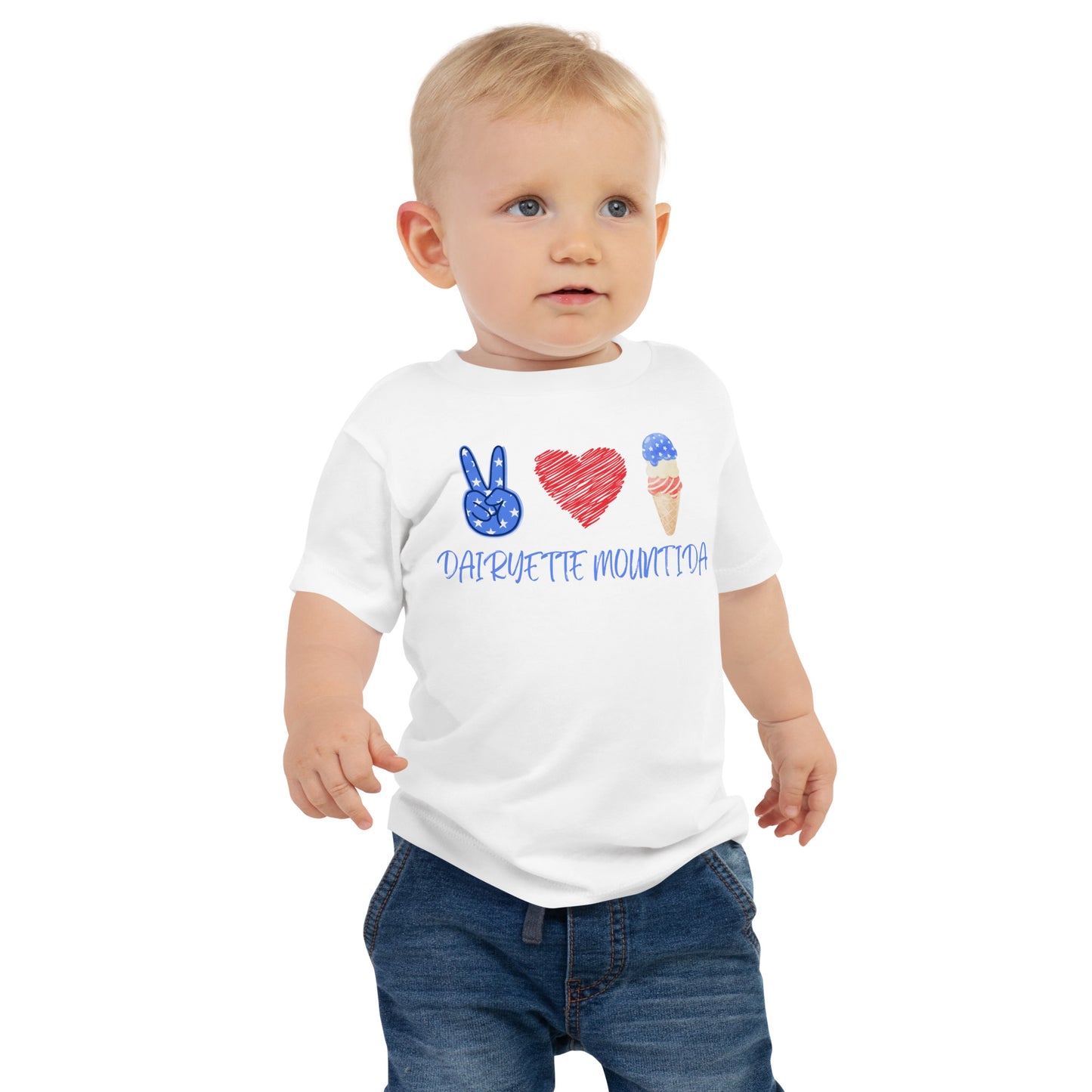 Dairyette Baby T-shirt Peace, Love & Ice Cream