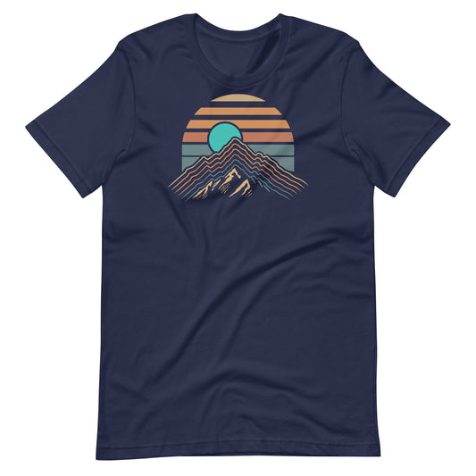 Retro Mountain Sunset