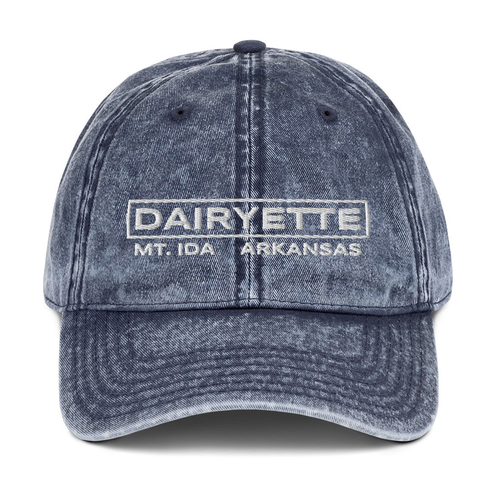 Dairyette Vintage Cotton Twill Cap - White